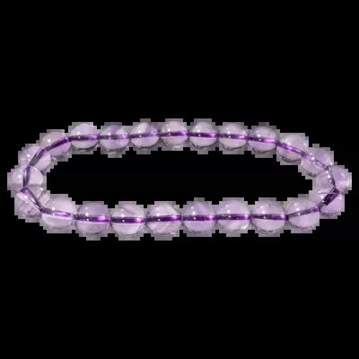 Bracelets - Amethyst AAA 8mm pearls bracelet - ARABESK