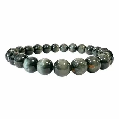 Bracelets - Seraphinite bracelet AA beads 8-9mm - ARABESK