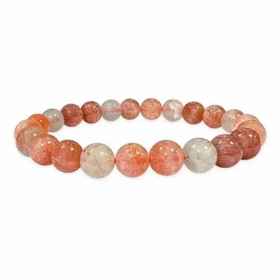 Bracelets - Multicolored Sun Stone Bracelet AA beads 7-8mm - ARABESK