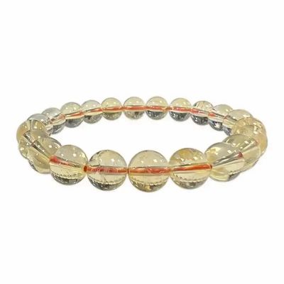 Bracelets - Natural Citrine AA 8mm pearls Bracelet - ARABESK