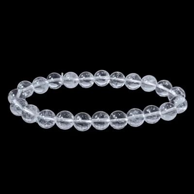 Bracelets - Rock crystal A 8mm pearls bracelet - ARABESK