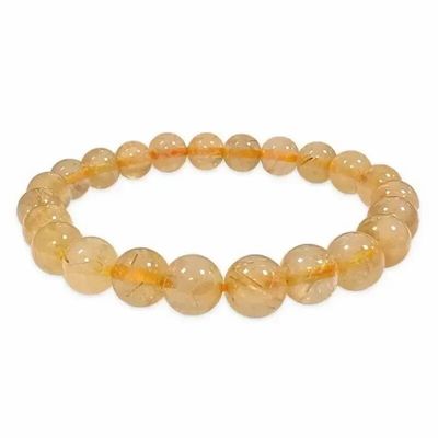 Bracelets - Rutile Rock Crystal Bracelet A+ beads 7-8mm - ARABESK