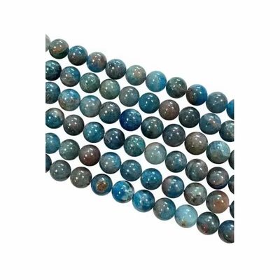 Jewelry - Blue Apatite beads 8mm on 40cm wire - ARABESK