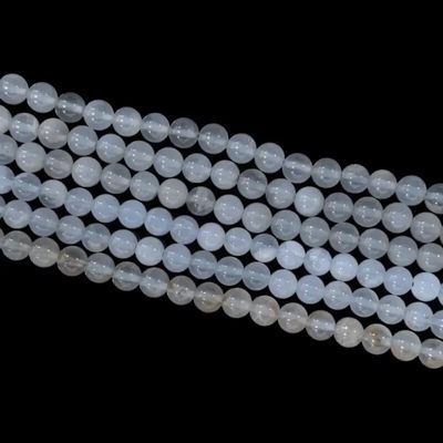 Jewelry - Blue chalcedony A 6mm pearls on string - ARABESK