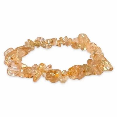Bracelets - Natural Citrine Bracelet A chips 5-8mm 18cm - ARABESK