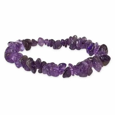 Bracelets - Bracelet Amethyst Uruguay AA chips 5-8mm 18cm - ARABESK