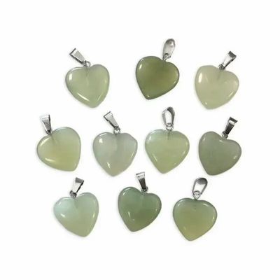 Jewelry - Chinese Jade Heart Pendant 20mm x10 - ARABESK