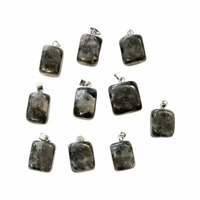 Bijoux - Pendentif pierre roulée Larvikite x 10 - ARABESK