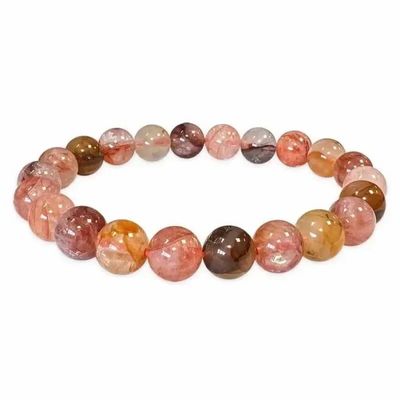 Bracelets - Bracelet Quartz Hematoide Multicolore A perles 9mm - ARABESK