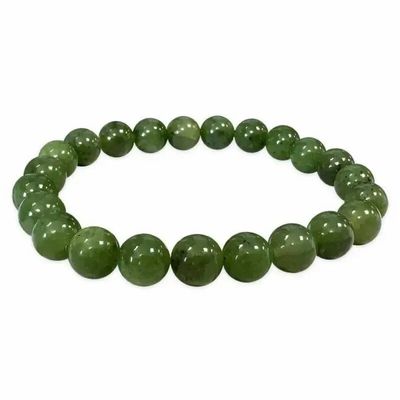 Bracelets - Bracelet Jade Nephrite Canada AA beads 8mm - ARABESK