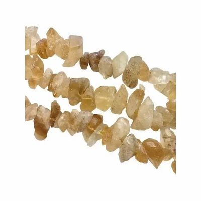 Bijoux - Citrine Chauffée Pierres Brutes 13-20mm sur fil 40cm - ARABESK