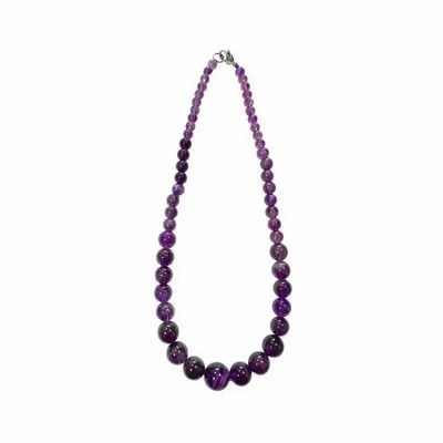 Bijoux - Amethyste A Collier Chute Perles 6-14mm 45cm - ARABESK