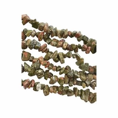 Jewelry - Unakite chips 3-8mm on 80cm thread - ARABESK