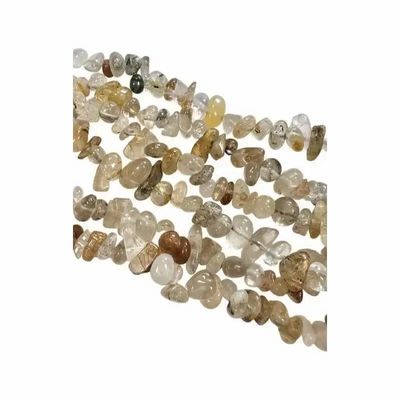 Bijoux - Quartz Cristal de Roche Rutile chips 3-8mm sur fil 80cm - ARABESK