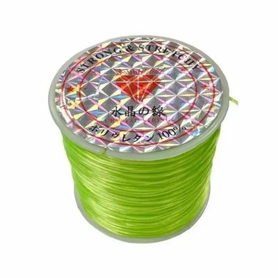 Bijoux - Fil élastique plat Vert Clair 50m - ARABESK