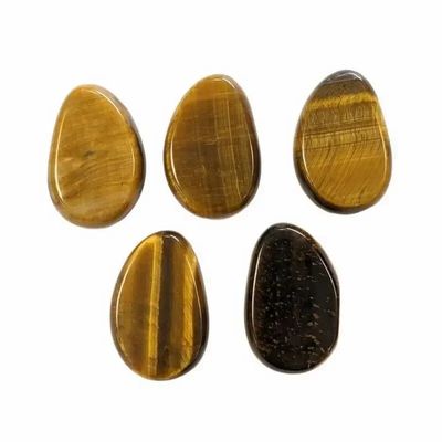 Bijoux - Pendentif Pierre Roulée Percée Oeil de Tigre A 20-30mm X 5 - ARABESK