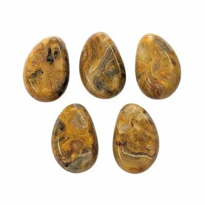Bijoux - Pendentif Pierre Roulée Percée Agate Crazy Lace A 20-30mm X 5 - ARABESK