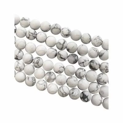Jewelry - Howlite A matt beads 6mm on a 40cm thread - ARABESK