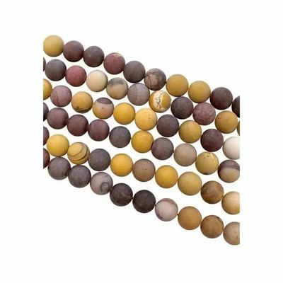 Bijoux - Jaspe Mokaite A perles mates 6mm sur fil 40cm - ARABESK