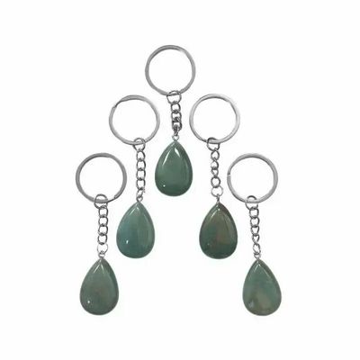 Bijoux - Porte Clés Goutte Agate Mousse 30mm x 5 - ARABESK