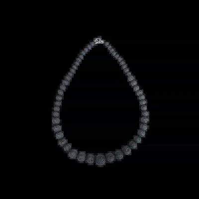 Bijoux - Pierre de Lave A Collier Chute Perles 6-14mm 45cm - ARABESK