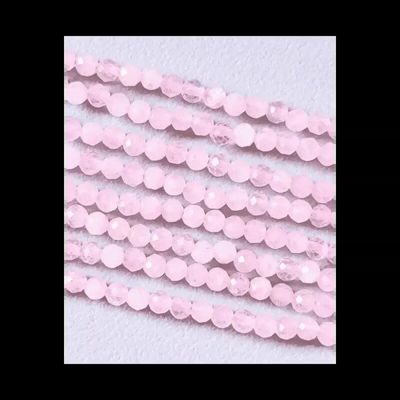 Bijoux - Quartz Rose Facettée A perles 3mm sur fil 40cm - ARABESK