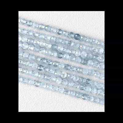 Bijoux - Aigue Marine Facettée AA perles 3-4mm sur fil 40cm - ARABESK