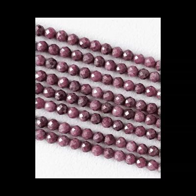 Jewelry - Faceted Ruby AA beads 3-4mm on 40cm wire - ARABESK