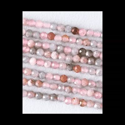 Bijoux - Tourmaline Multicolore Facettée AA perles 3mm sur fil 40cm - ARABESK