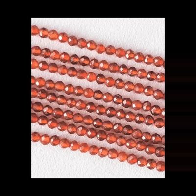 Bijoux - Agate Rouge Facettée A perles 3mm sur fil 40cm - ARABESK