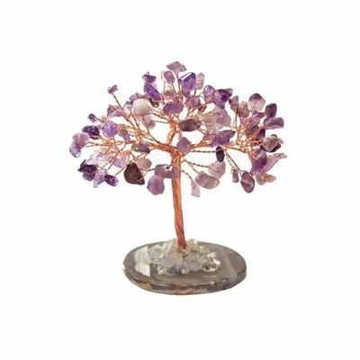 Bijoux - Arbre de Vie Amethyste sur Agate 12-13cm - ARABESK