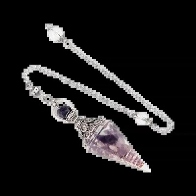 Bijoux - Pendule Orgonite Amethyste 6 faces - ARABESK