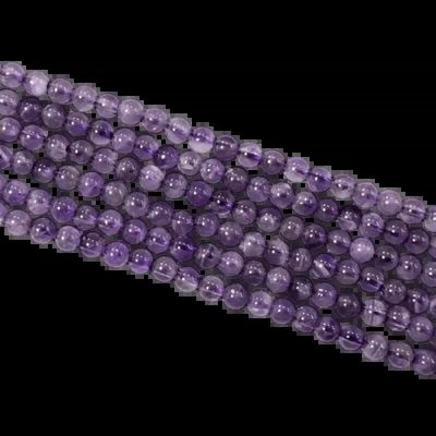 Jewelry - Amethyst A 4mm pearls on string - ARABESK