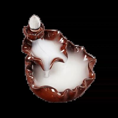 Scents - Lotus Flower Waterfall Ceramic Backflow Incense Holder 6cm - ARABESK