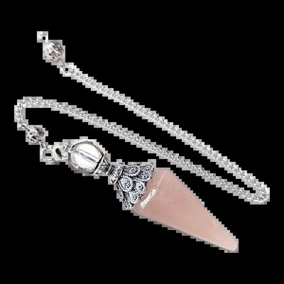 Jewelry - Rose Quartz Pendulum 6 faces & Metal - ARABESK