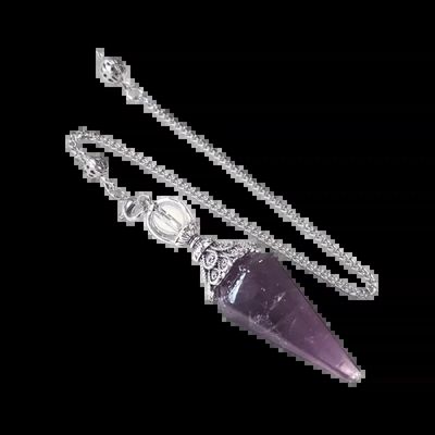 Jewelry - Amethyst Pendulum 6 faces & Metal - ARABESK