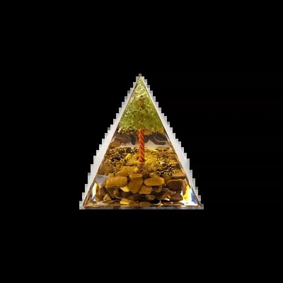 Jewelry - Orgonite Pyramid Tiger Eye & Peridot Tree of Life - ARABESK
