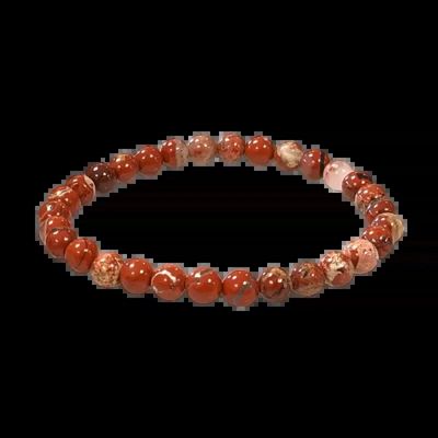 Bracelets - Red Jasper Bracelet 6-7mm beads - ARABESK