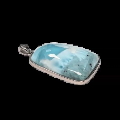 Jewelry - 925 Silver Larimar AA Pendant 15.88g - ARABESK