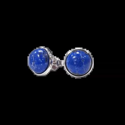Jewelry - 925 Silver Lapis Lazuli AA Earrings 8mm - ARABESK