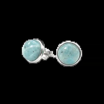 Jewelry - 925 Silver Earrings Amazonite AA 8mm - ARABESK