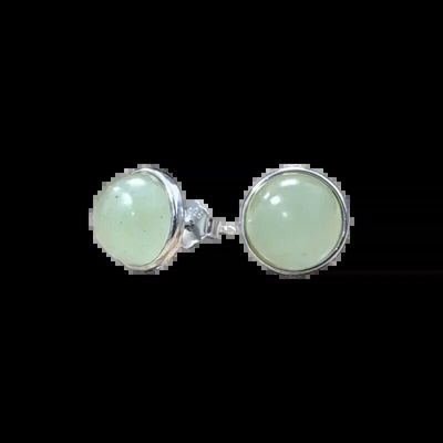 Jewelry - 925 Silver Green Aventurine Earrings A 8mm - ARABESK