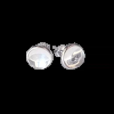 Jewelry - 925 Silver Earrings Rock Crystal AA 8mm - ARABESK