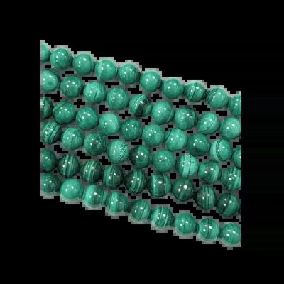 Jewelry - Clear Malachite AA beads 8-9mm on 40cm wire - ARABESK