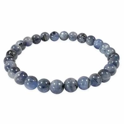 Bracelets - Natural Blue Kyanite Bracelet beads 6-7mm - ARABESK