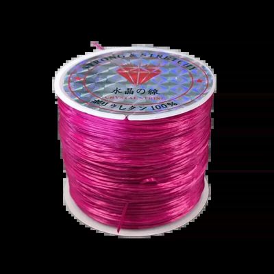 Bijoux - Fil élastique plat Fuchsia 50m - ARABESK