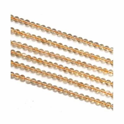 Bijoux - Citrine Naturelle A perles 4mm sur fil 40cm - ARABESK