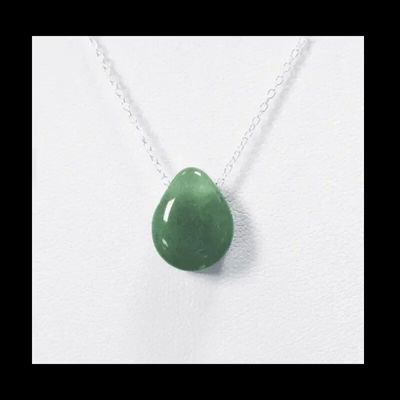 Jewelry - 925 Silver Necklaces Green Aventurine Pierced Stone A 14mm - ARABESK