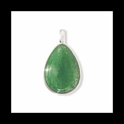 Jewelry - 925 Silver Green Aventurine Drop Pendant A 23.5mm - ARABESK