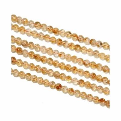 Bijoux - Citrine Chauffée AA perles 6mm sur fil 40cm - ARABESK
